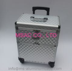 Het zilveren lichtgewicht Voeren van het Geval Afsluitbare pvc van de Aluminium Promake-up 7,5 kg