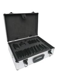 De zilveren Dozen van Carry Case With Tool Panel van het Aluminiumhulpmiddel Binnenlandse Zwarte Afsluitbare Dragende