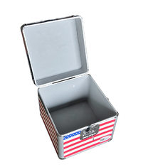 Van de de vlagdvd opslag van Amerika geval 7“ de doos van de aluopslag voor CDS de V.S. markeert aluminiumgeval