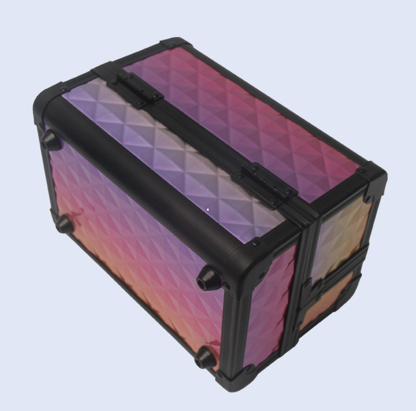 Aluminium cosmetische treinstellen voor make-up kunstenaars met ABS of PVC materiaal