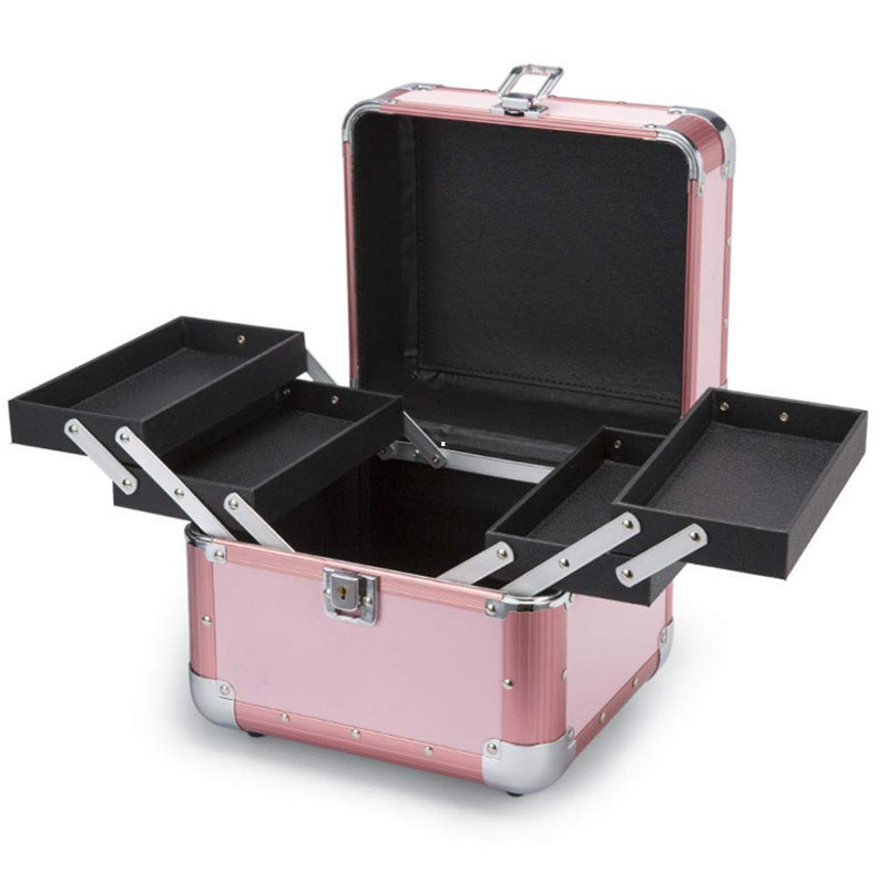 slijtvast aluminium cosmetische behuizing 0,8 kg lichtgewicht make-up schoonheidsdoos voor vervoer