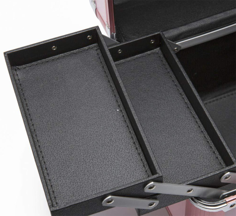 slijtvast aluminium cosmetische behuizing 0,8 kg lichtgewicht make-up schoonheidsdoos voor vervoer