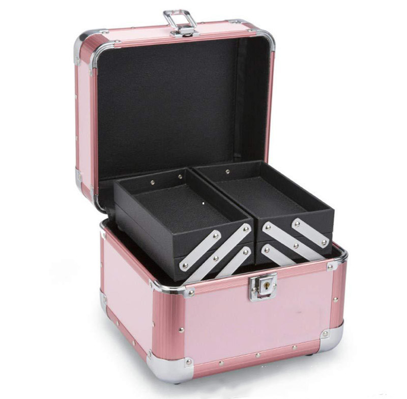 slijtvast aluminium cosmetische behuizing 0,8 kg lichtgewicht make-up schoonheidsdoos voor vervoer