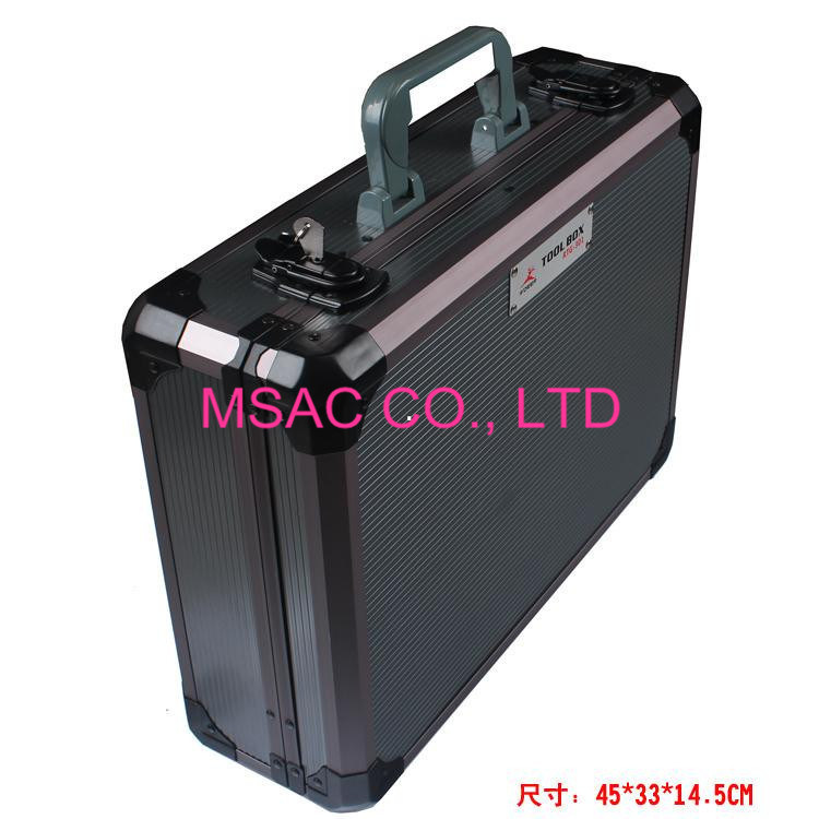 Gray Lockable Aluminum Tool Case-ABS met Aluminiumkader L 450 X W 330 X H 145mm