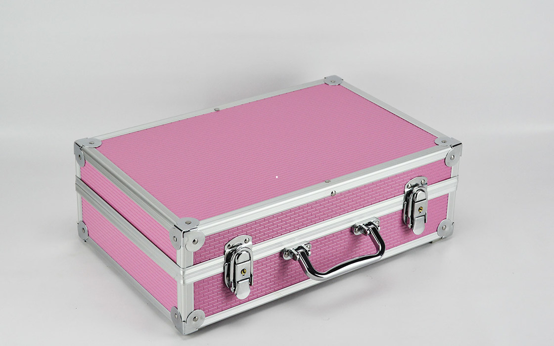 Douane Roze Aluminium Hard het Dragen Geval voor Elektronische Grootte 360 van Kabelhulpmiddelen * 240 * 100mm