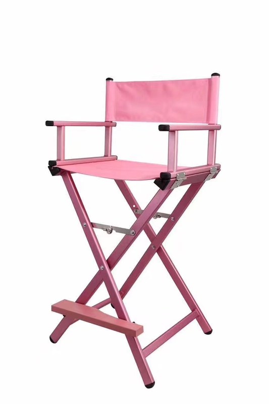 Stoel van de aluminium de Professionele Make-up voor Salon Lichtgewicht Roze Kleur