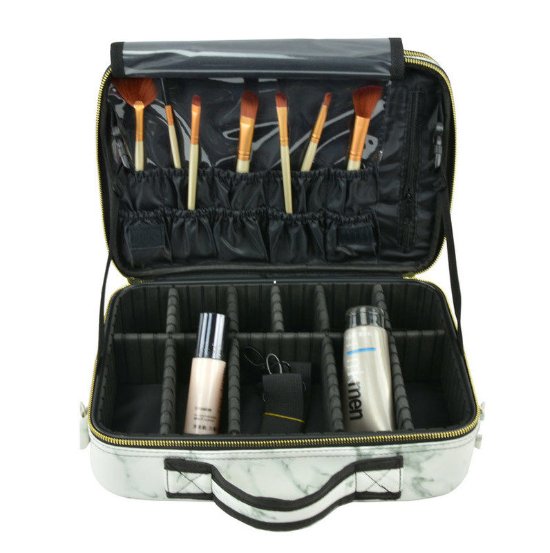 De grote Marmeren Drukschoonheid doet Kosmetische gevallen met het Hulpmiddelzak van de Groottel400*w290*h140mm Make-up in zakken