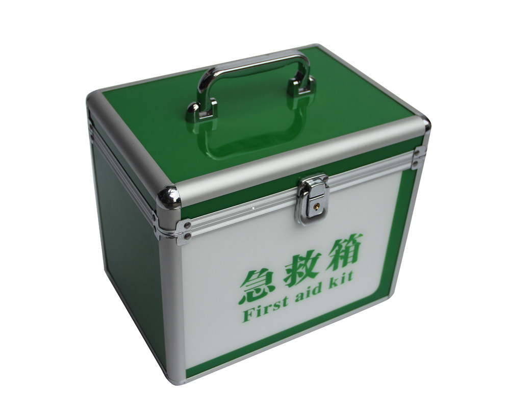 Acryl Groene het Aluminiumgeneeskunde Carry Case With Dividers Inside van Artsenfirst aid case