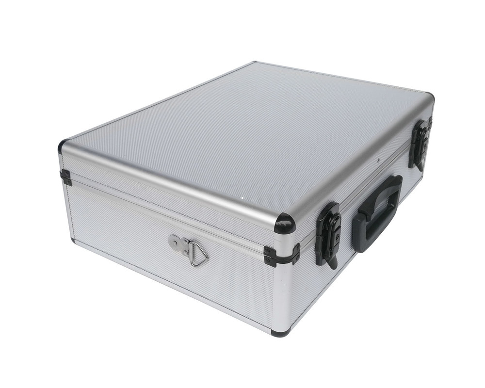 De zilveren Dozen van Carry Case With Tool Panel van het Aluminiumhulpmiddel Binnenlandse Zwarte Afsluitbare Dragende
