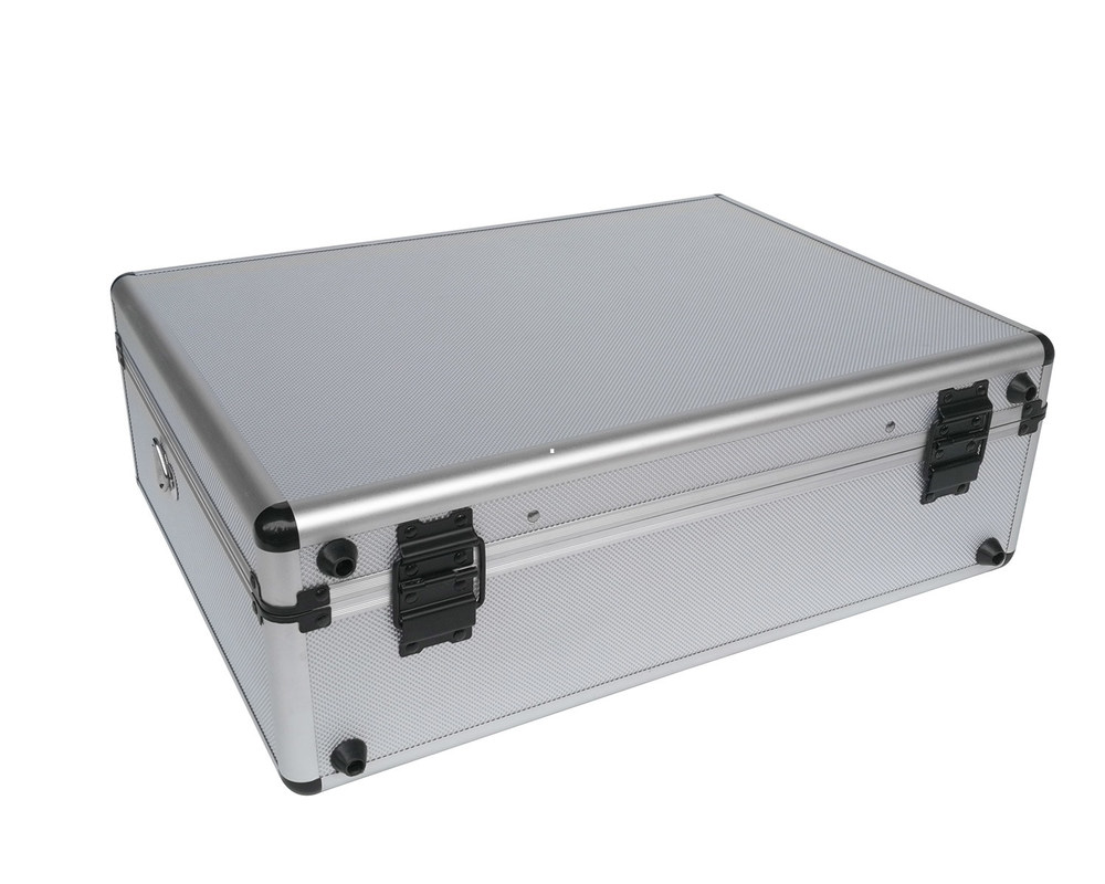 De zilveren Dozen van Carry Case With Tool Panel van het Aluminiumhulpmiddel Binnenlandse Zwarte Afsluitbare Dragende