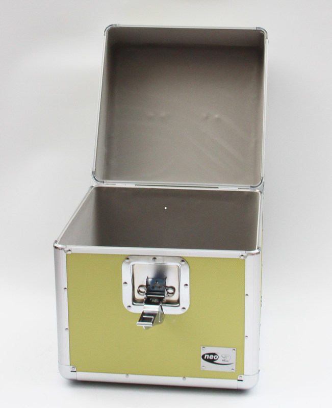 L.P. 12“ van de de Opslagdoos van Aluminiumcarry case yellow DVD het Aluminiumabs Diamond Portable Tool Case