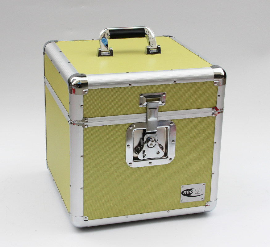 L.P. 12“ van de de Opslagdoos van Aluminiumcarry case yellow DVD het Aluminiumabs Diamond Portable Tool Case