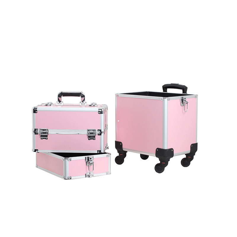 De Rolling van het het Gevalkappen van de Make-uptrein van de het Karretjestilist van de de Schoonheidssalon van de de Bagagereis Kosmetische Organisator Makeup Case