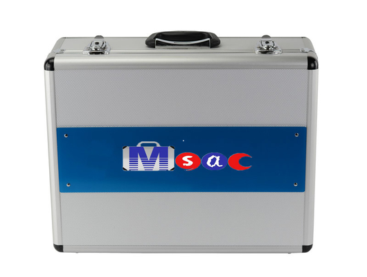 OEM/ODM Groothandel zilveren aluminium draagkoffers met op maat gemaakte die cut foam insert en logo