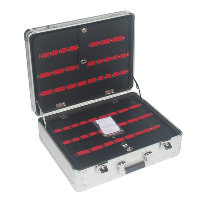 Zilveren aluminium gereedschapskist 3,5 kg Draagbare aangepaste aluminium gereedschapskist